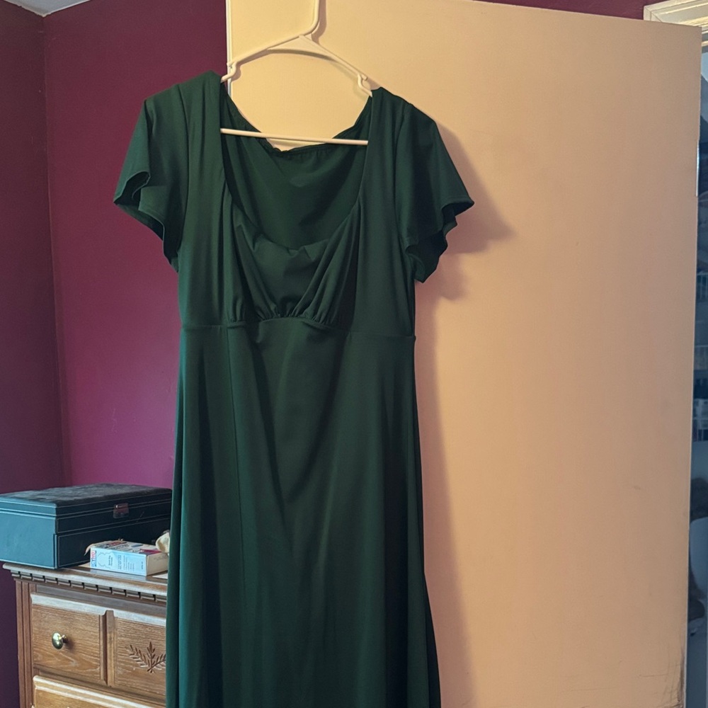 Elegant Popilush Shapewear Maxi Dress Green